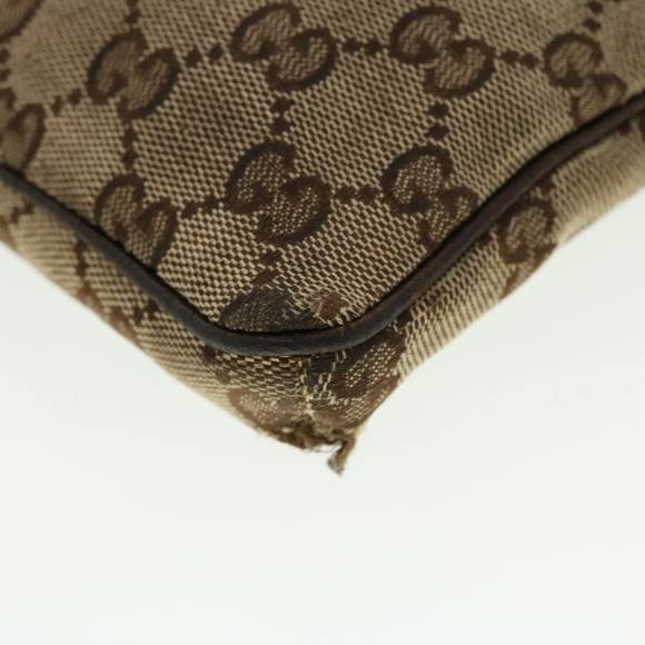 GUCCI GG Canvas Web Sherry Line Shoulder Bag Beige Green Red 141863 Auth ki2891 - Picture 15 of 16